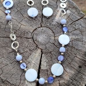 Handmade stone necklace/earrings